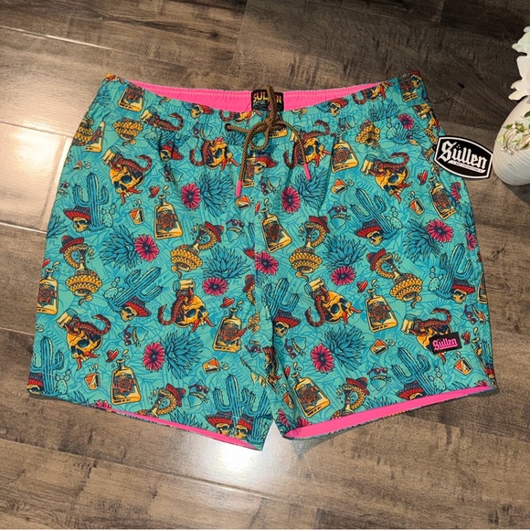 Sullen Men's Tequila Party Multi Colored Board Shorts - Picture 5 of 11